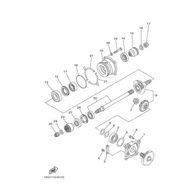 MIDDLE DRIVEN SHAFT