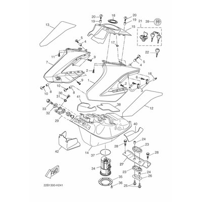 Yamaha Teil 22BF41040000