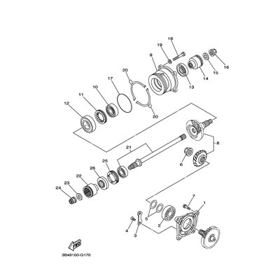 MIDDLE DRIVEN SHAFT ASSY