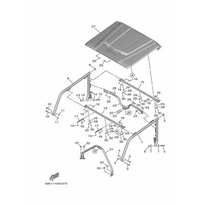 MEMBER, ROOF FRAME