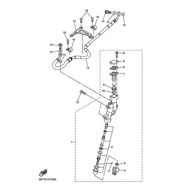 HALTER, BREMSSCHLAUCH