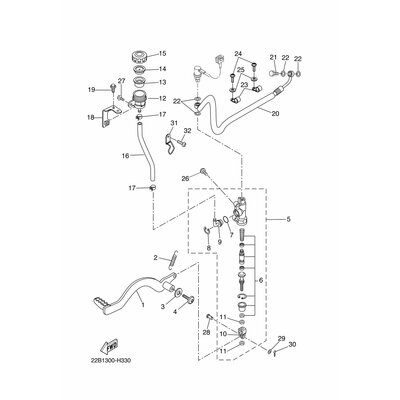 HALTER, BREMSSCHLAUCH