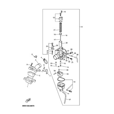 Yamaha Teil 5WX14D361300