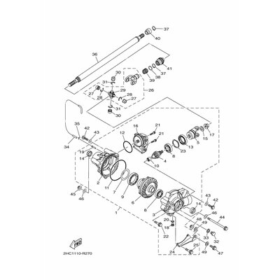 FRONT AXLE GEAR CASE COMP.